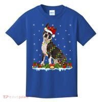 Boston Terrier Dog Xmas Lighting Boston Terrier Christmas Cute Gift Kids T-Shirt thumb 0