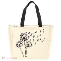 Boston Terrier Dandelion Flower Fly Dog Lovers Funny Tote Bag thumb 0