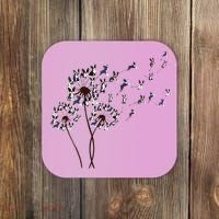 Boston Terrier Dandelion Flower Fly Dog Lovers Funny Coaster thumb 0
