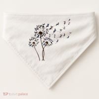 Boston Terrier Dandelion Flower Fly Dog Lovers Funny USA-Made Doggie Bandana thumb 0