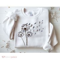 Boston Terrier Dandelion Flower Fly Dog Lovers Funny Sweatshirt thumb 2