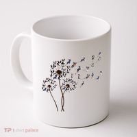 Boston Terrier Dandelion Flower Fly Dog Lovers Funny Coffee Mug thumb 0