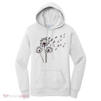 Boston Terrier Dandelion Flower Fly Dog Lovers Funny Women's Hoodie