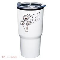 Boston Terrier Dandelion Flower Fly Dog Lovers Funny Tumbler thumb 0