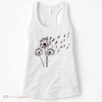 Boston Terrier Dandelion Flower Fly Dog Lovers Funny Women's Tank Top thumb 0