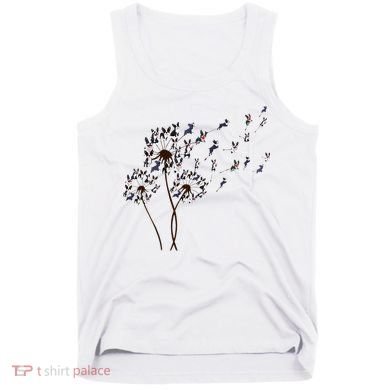 Boston Terrier Dandelion Flower Fly Dog Lovers Funny Tank Top