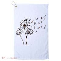 Boston Terrier Dandelion Flower Fly Dog Lovers Funny Golf Towel thumb 0