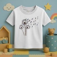 Boston Terrier Dandelion Flower Fly Dog Lovers Funny Toddler T-Shirt thumb 3