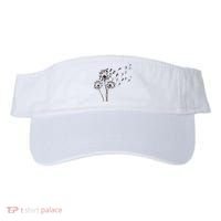 Boston Terrier Dandelion Flower Fly Dog Lovers Funny Visor thumb 0