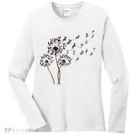 Boston Terrier Dandelion Flower Fly Dog Lovers Funny Women's Long Sleeve Shirt thumb 0