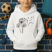 Boston Terrier Dandelion Flower Fly Dog Lovers Funny Kids Hoodie thumb 2