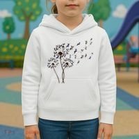 Boston Terrier Dandelion Flower Fly Dog Lovers Funny Kids Hoodie thumb 3