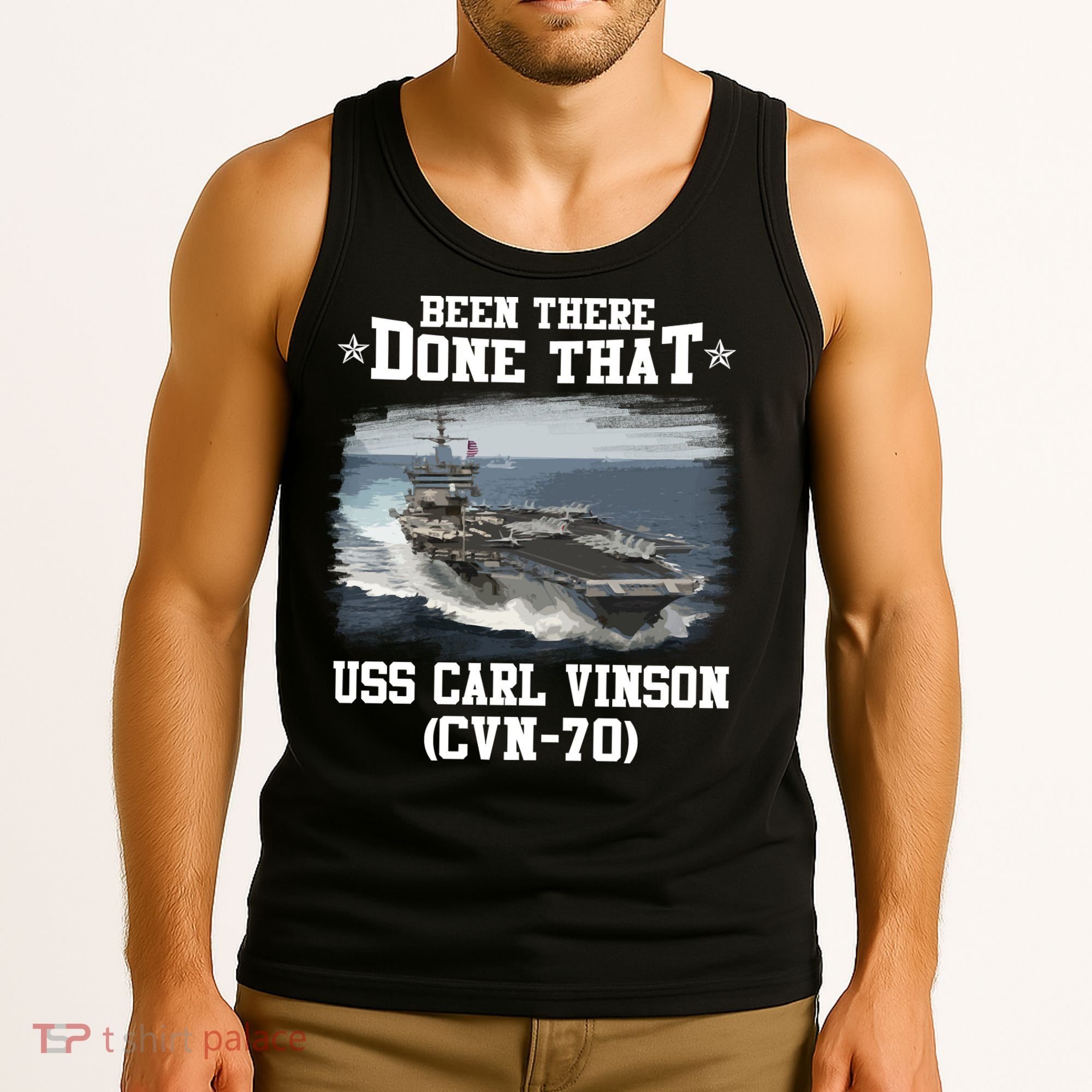 Been There Done That USS Carl Vinson CVN70 Veterans Day Father Day Gift Tank Top