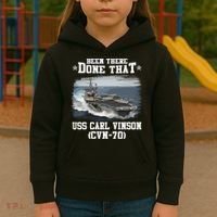 Been There Done That USS Carl Vinson CVN70 Veterans Day Father Day Gift Kids Hoodie thumb 3