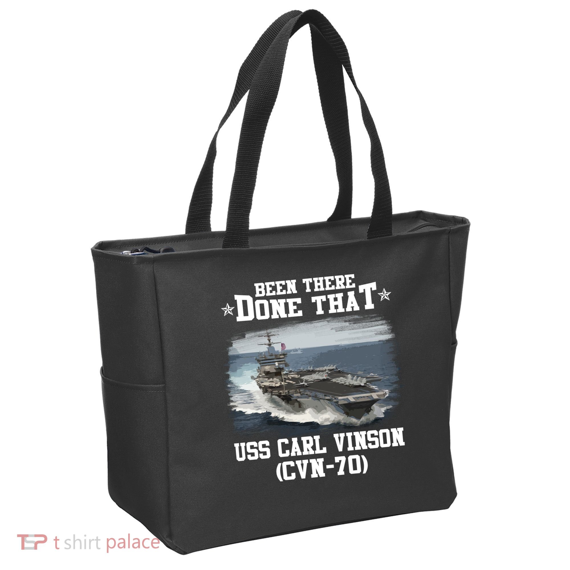 Been There Done That USS Carl Vinson CVN70 Veterans Day Father Day Gift Tote Bag