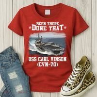 Been There Done That USS Carl Vinson CVN70 Veterans Day Father Day Gift Women's T-Shirt thumb 3