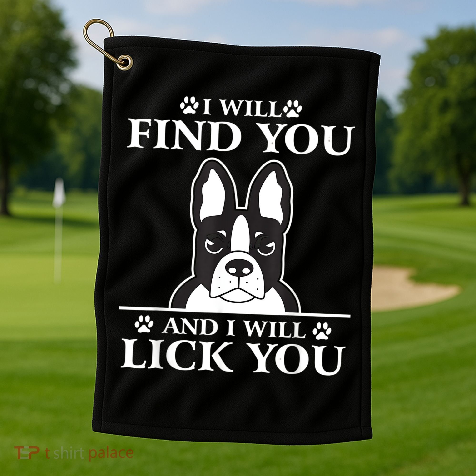 Boston Terrier Dog Lover Golf Towel