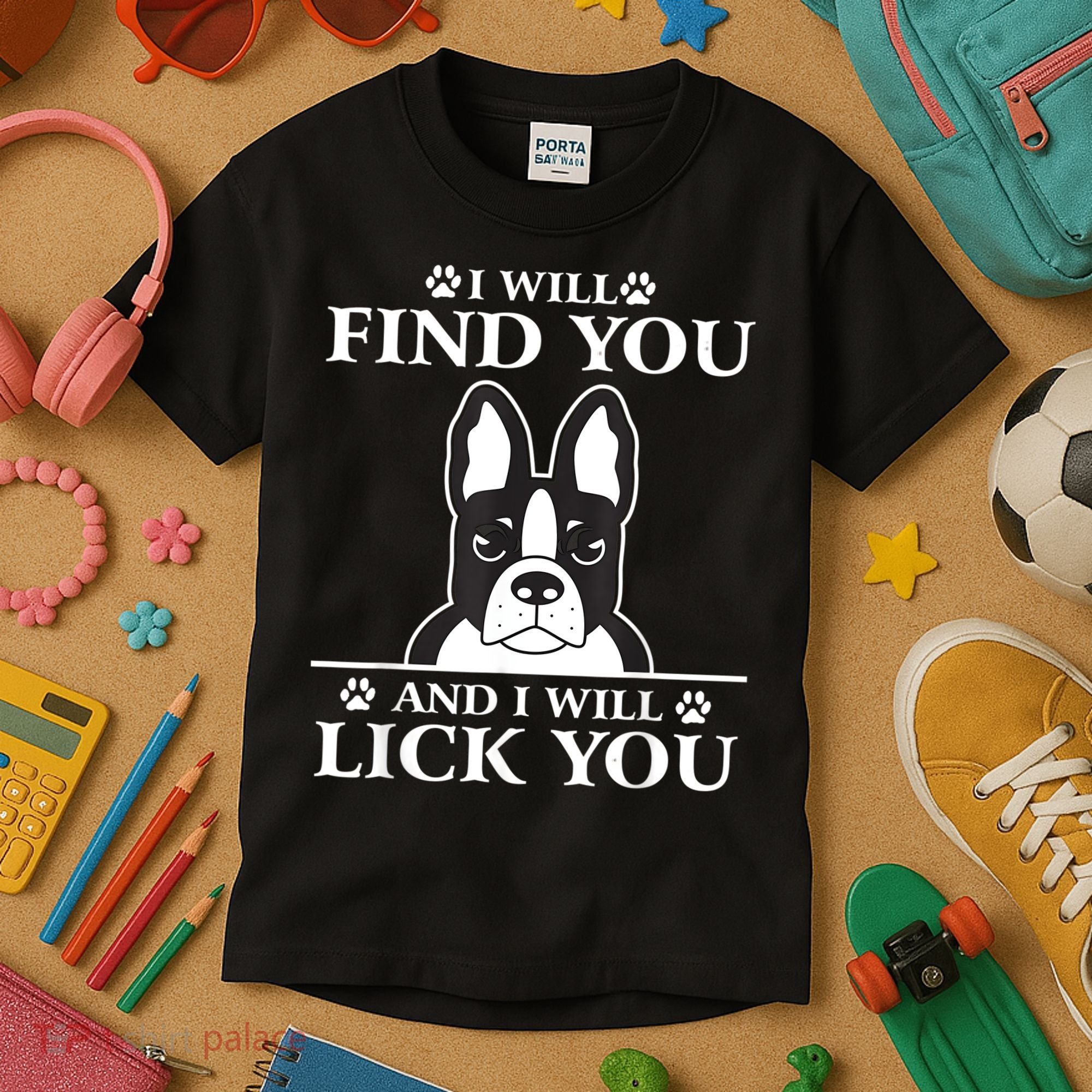 Boston Terrier Dog Lover Kids T-Shirt