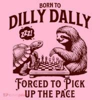 Born To Dilly Dally Forced To Pick Up The Pace Sloth Snail Doggie Tank thumb 4
