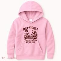 Born To Dilly Dally Forced To Pick Up The Pace Sloth Snail Kids Hoodie thumb 0