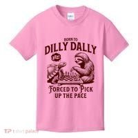 Born To Dilly Dally Forced To Pick Up The Pace Sloth Snail Kids T-Shirt thumb 0