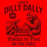 Born To Dilly Dally Forced To Pick Up The Pace Sloth Snail Santa Hat thumb 1