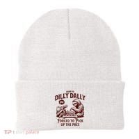 Born To Dilly Dally Forced To Pick Up The Pace Sloth Snail Beanie thumb 0