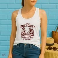 Born To Dilly Dally Forced To Pick Up The Pace Sloth Snail Women's Tank Top thumb 2