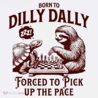 Born To Dilly Dally Forced To Pick Up The Pace Sloth Snail Hat thumb 2
