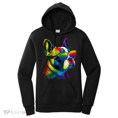 Boston Terrier Dog Mom & Dad Dog Lover Women's Hoodie