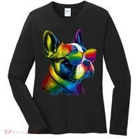 Boston Terrier Dog Mom & Dad Dog Lover Women's Long Sleeve Shirt thumb 0
