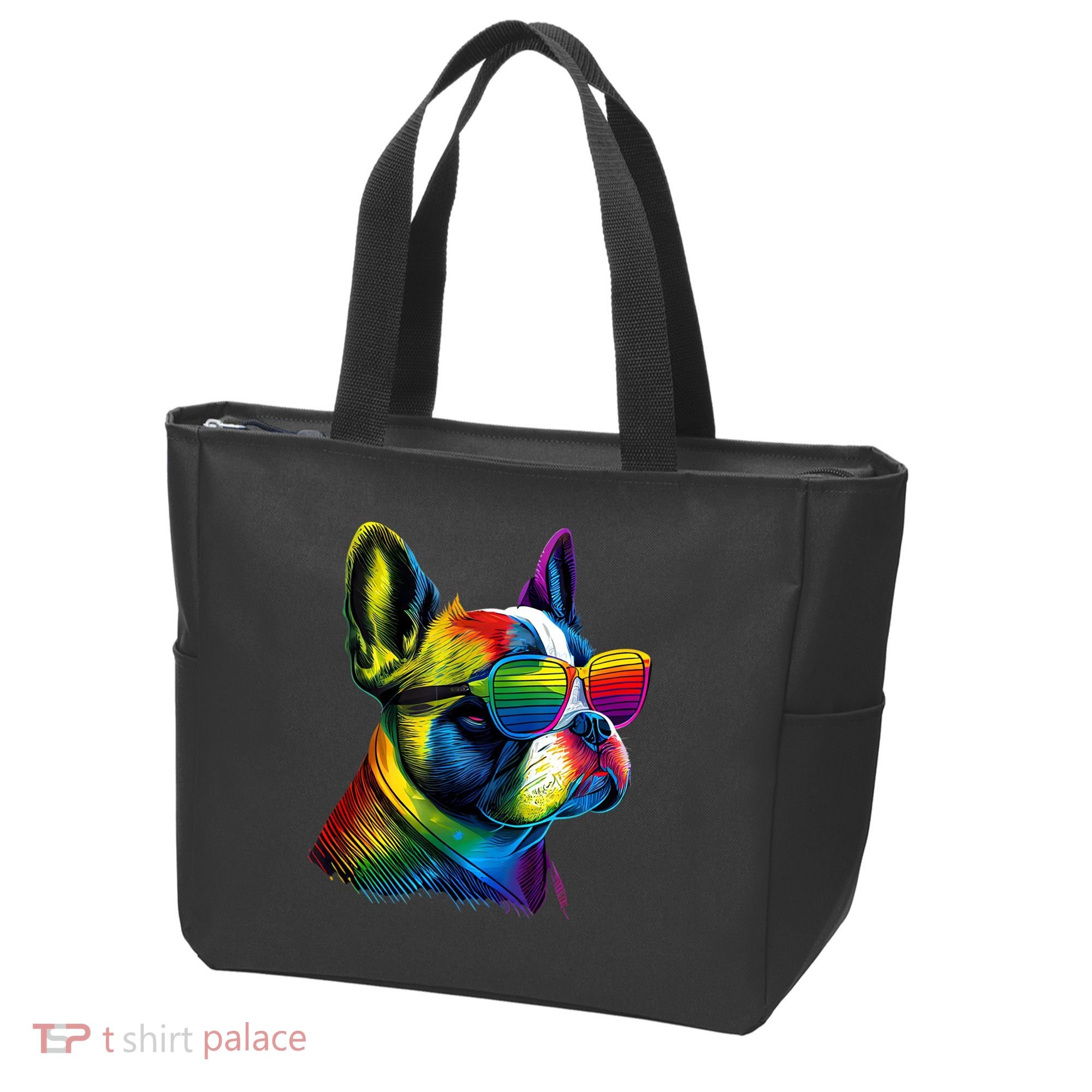 Boston Terrier Dog Mom & Dad Dog Lover Tote Bag