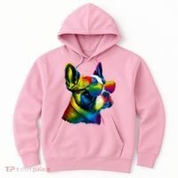 Boston Terrier Dog Mom & Dad Dog Lover Hoodie thumb 0