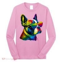 Boston Terrier Dog Mom & Dad Dog Lover Long Sleeve Shirt thumb 0