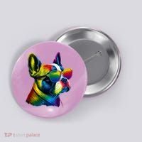 Boston Terrier Dog Mom & Dad Dog Lover Button thumb 0
