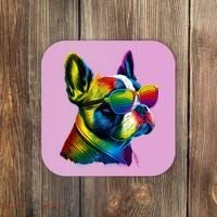 Boston Terrier Dog Mom & Dad Dog Lover Coaster thumb 0
