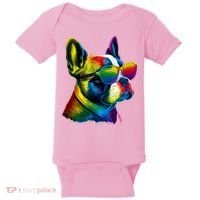 Boston Terrier Dog Mom & Dad Dog Lover Baby Bodysuit thumb 0