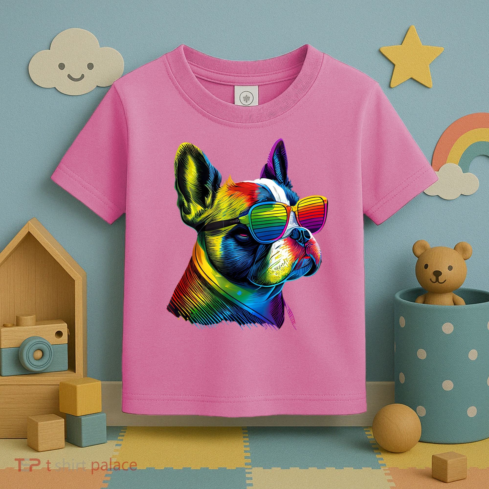 Boston Terrier Dog Mom & Dad Dog Lover Toddler T-Shirt