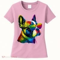 Boston Terrier Dog Mom & Dad Dog Lover Women's T-Shirt thumb 0