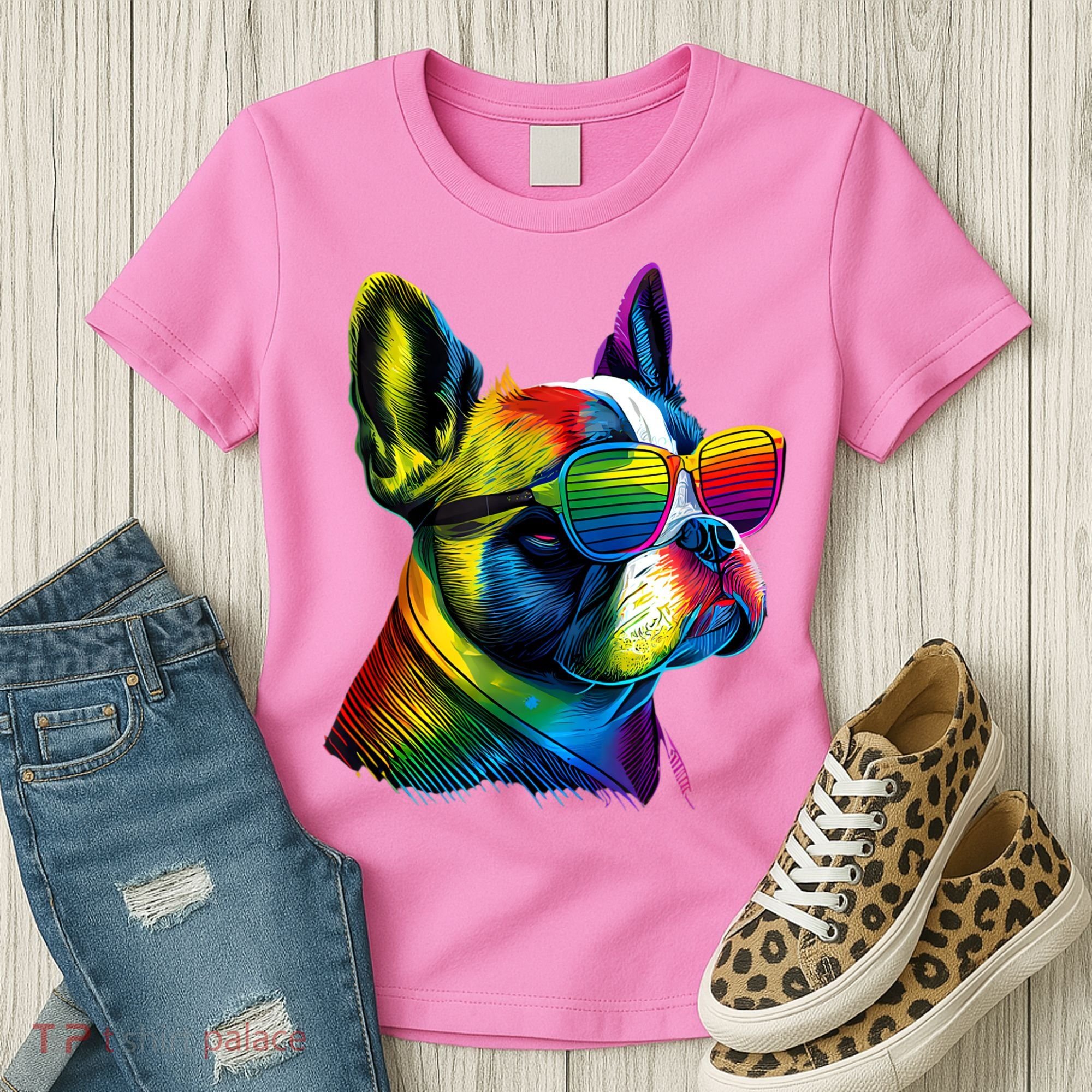 Boston Terrier Dog Mom & Dad Dog Lover Women's T-Shirt
