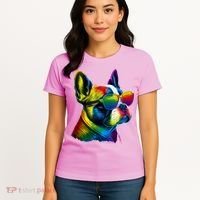 Boston Terrier Dog Mom & Dad Dog Lover Women's T-Shirt thumb 4