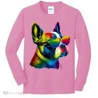 Boston Terrier Dog Mom & Dad Dog Lover Kids Long Sleeve Shirt thumb 0