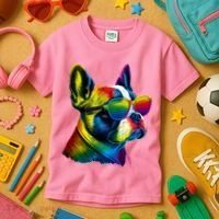 Boston Terrier Dog Mom & Dad Dog Lover Kids T-Shirt thumb 3