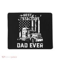 Best Truckin Dad Ever American Flag Fathers Day Mousepad thumb 0