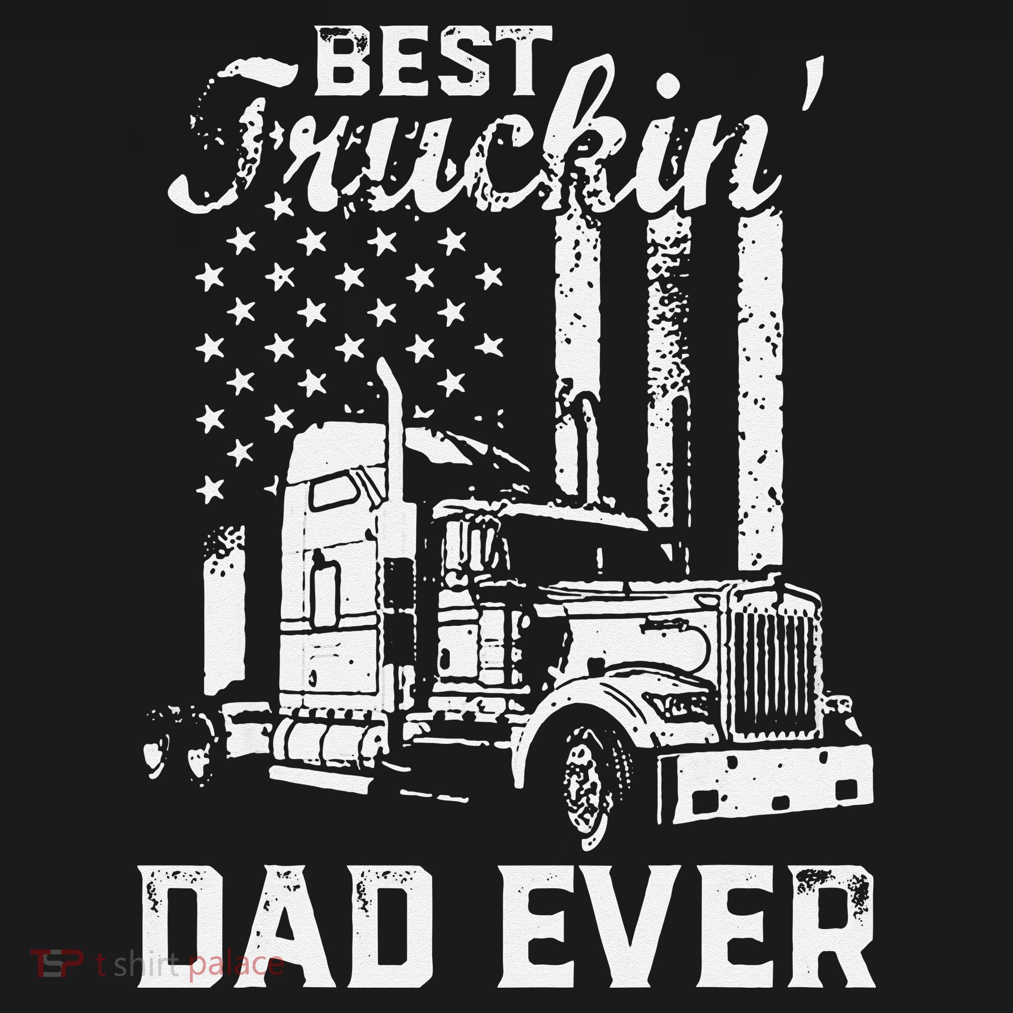 Best Truckin Dad Ever American Flag Fathers Day Mousepad