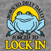 Born To Dilly Dally Forced To Lock In Frog Toddler Hoodie thumb 2