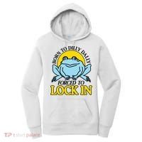 Born To Dilly Dally Forced To Lock In Frog Women's Hoodie thumb 0