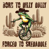 Born To Dilly Dally Forced To Skedaddle Frog Tote Bag thumb 4