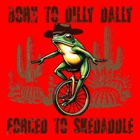 Born To Dilly Dally Forced To Skedaddle Frog Santa Hat thumb 1