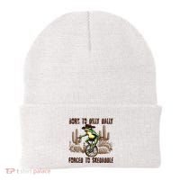Born To Dilly Dally Forced To Skedaddle Frog Beanie thumb 0